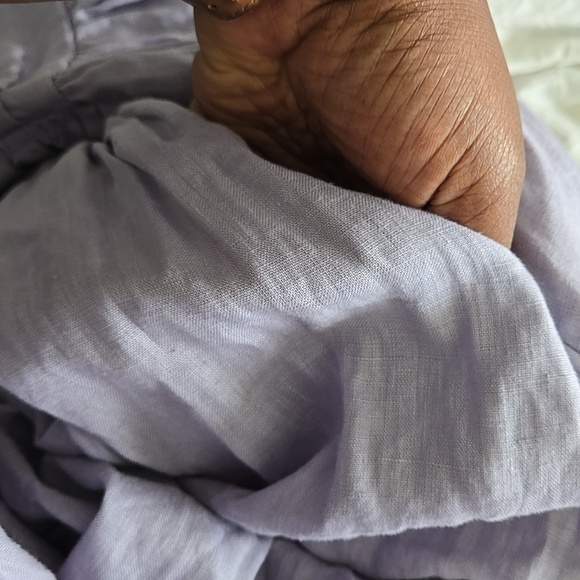 VRG GRL Naomi Elegant 100% Linen Lavender Strapless Maxi Sundress 12 - Picture 7 of 7